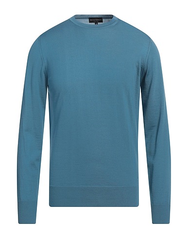 EMPORIO ARMANI Jumper Pastel blue 100% Virgin Wool