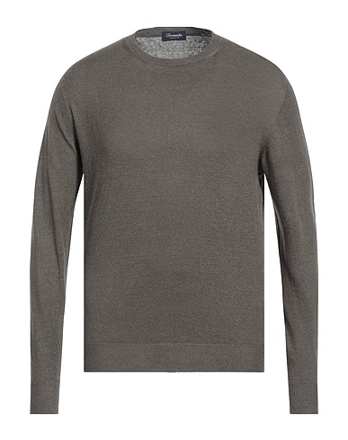 DRUMOHR Jumper Military green 88% Linen, 12% Polyester