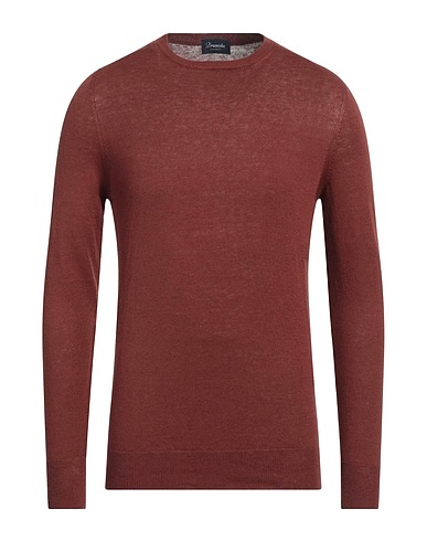 DRUMOHR Pullover Marrone 88% Lino, 12% Poliestere