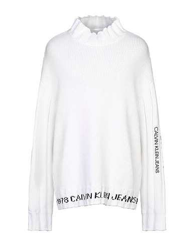 CALVIN KLEIN JEANS Turtleneck White 100% Cotton