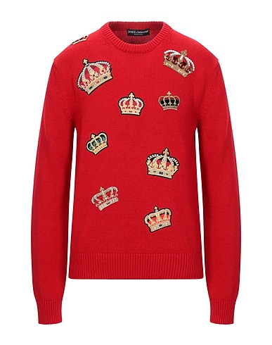 DOLCE & GABBANA Cashmere jumper Red 100% Cashmere, Synthetic fibers, Wool, Cotton