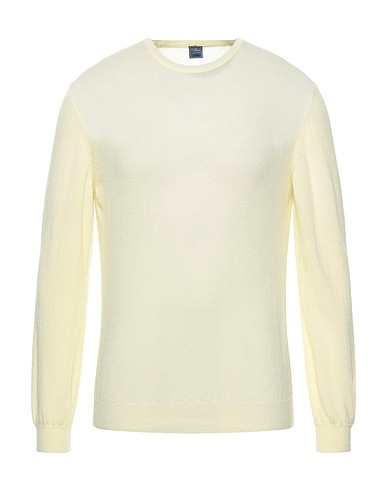 FEDELI Cashmere blend Pastel yellow 94% Cashmere, 6% Polyamide