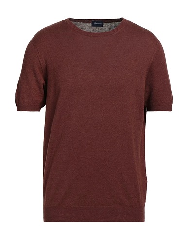 DRUMOHR Pullover Schokobraun 88% Leinen, 12% Polyester