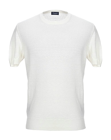 DRUMOHR Pullover Avorio 88% Lino, 12% Poliestere