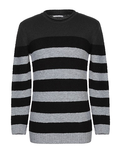 GREY DANIELE ALESSANDRINI Sweater Black 59% Acrylic, 23% Wool, 17% Polyamide, 1% Elastane