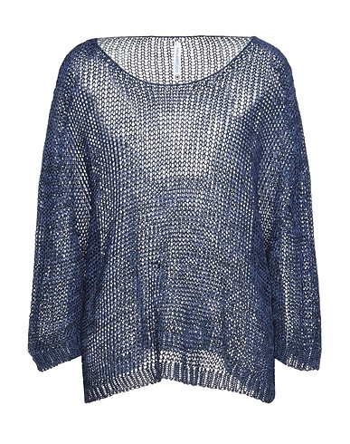 PIANURASTUDIO Pullover Blu 64% Cotone, 19% Acrilico, 14% Poliestere, 3% Altre Fibre