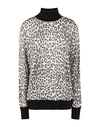 MICHAEL MICHAEL KORS Polo neck CHEETAH TNK LS SWTR
 Black 50% Acrylic, 50% Wool