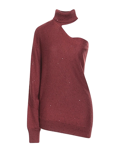 BRUNELLO CUCINELLI Cashmere jumper Brick red 80% Cashmere, 20% Silk