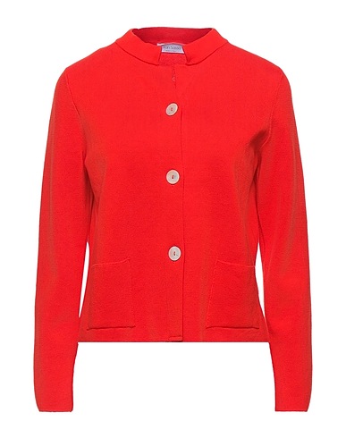 GRAN SASSO Cardigan Rosso 100% Cotone