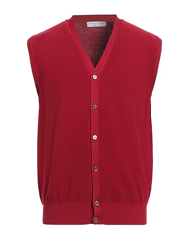 FILIPPO DE LAURENTIIS Cardigan Brick red 100% Cotton