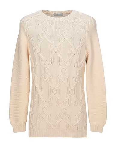 ALPHA STUDIO Sweater Beige 100% Cotton