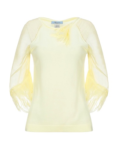 BLUMARINE Jumper Pastel yellow 67% Viscose, 33% Cotton, Polyamide, Silk