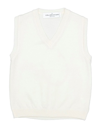 COLORICHIARI Sleeveless sweater Ivory 100% Extra fine wool