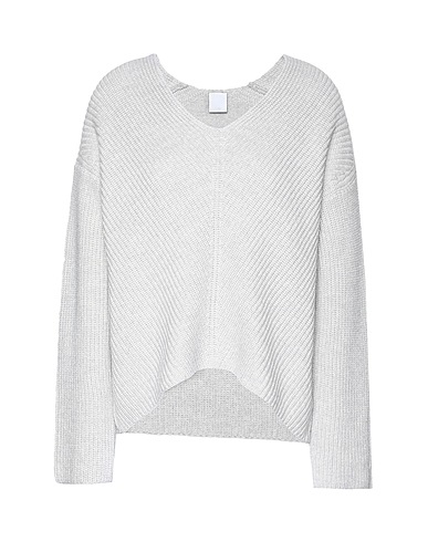 8 BY YOOX 8 BY YOOX WOMAN SWEATER LIGHT GREY SIZE XL MERINO WOOL,14023185HP 4