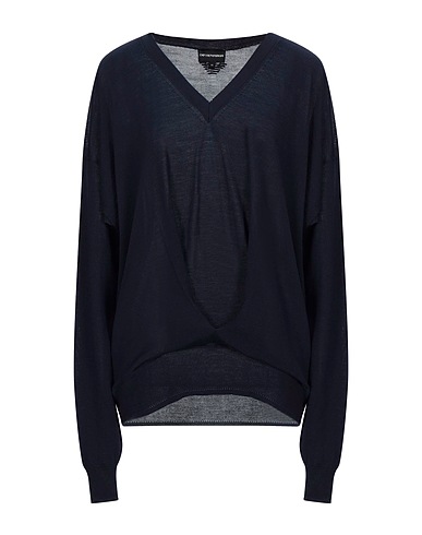 EMPORIO ARMANI Sweater Midnight blue 100% Virgin Wool