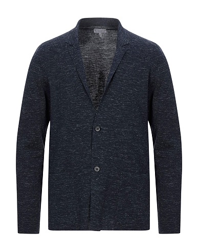 LANVIN Cardigan Midnight blue 50% Merino Wool, 40% Silk, 10% Linen
