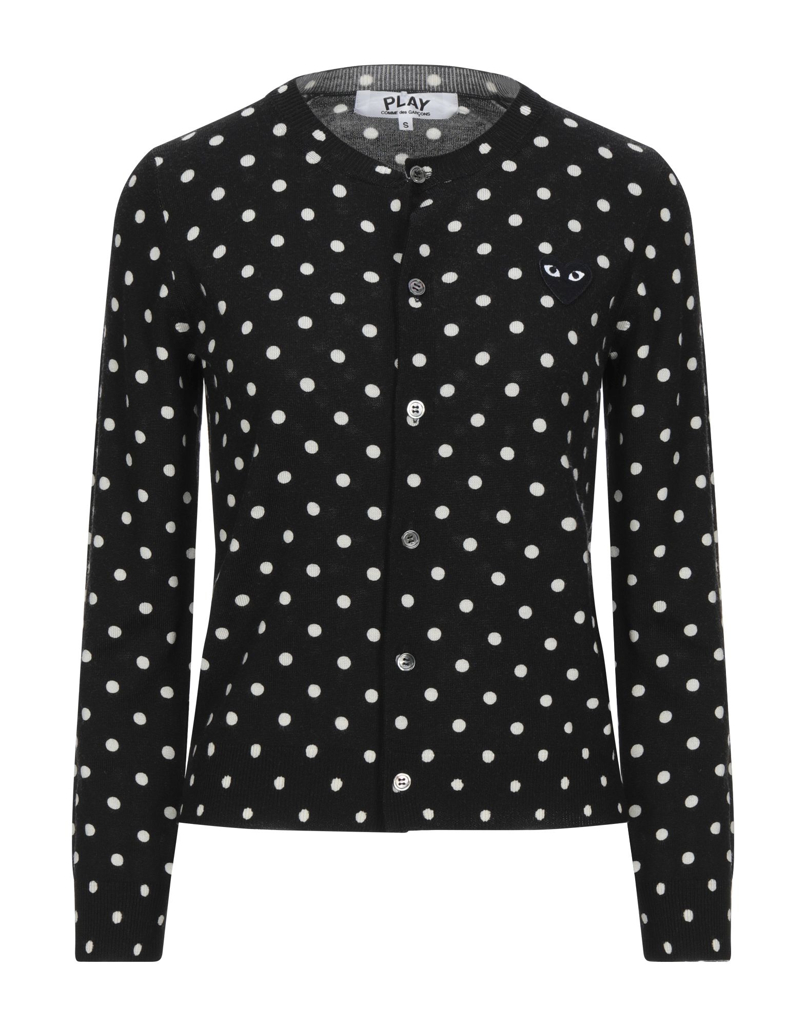 comme des garcons play long sleeve polka dot tee