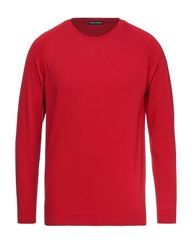 PEOPLE OF SHIBUYA Pullover Rot 100% Baumwolle