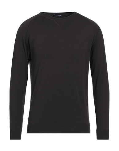 PEOPLE OF SHIBUYA Pullover Dunkelbraun 100% Baumwolle