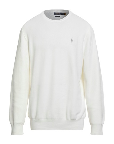 POLO RALPH LAUREN Pullover COTTON CREWNECK SWEATER Weiß 100% Pima-Baumwolle