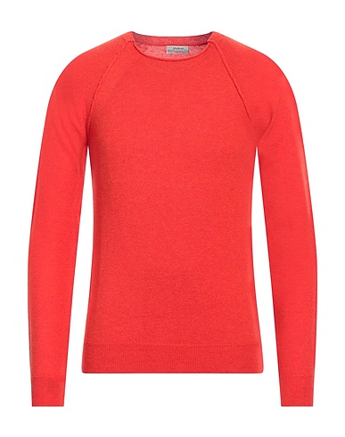 ORIGINAL VINTAGE STYLE Sweater Orange 100% Virgin Wool