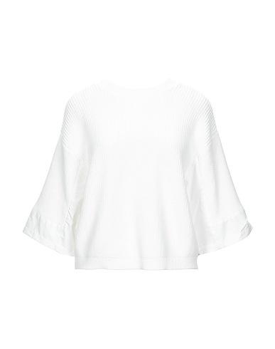 LE COEUR TWINSET Jumper White 95% Cotton, 5% Polyamide, Elastane