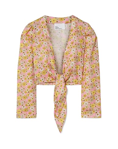 LISA MARIE FERNANDEZ Shrug Pink 100% Linen