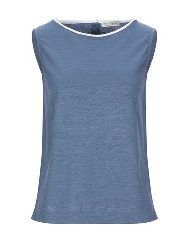 Le Tricot Perugia Tops In Pastel Blue