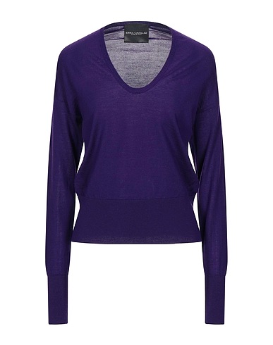 ERIKA CAVALLINI Sweater Purple 100% Virgin Wool
