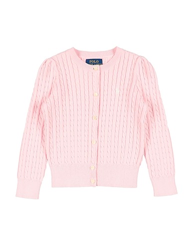 POLO RALPH LAUREN Cardigan Mini-Cable Cotton Cardigan
 Light pink 100% Cotton