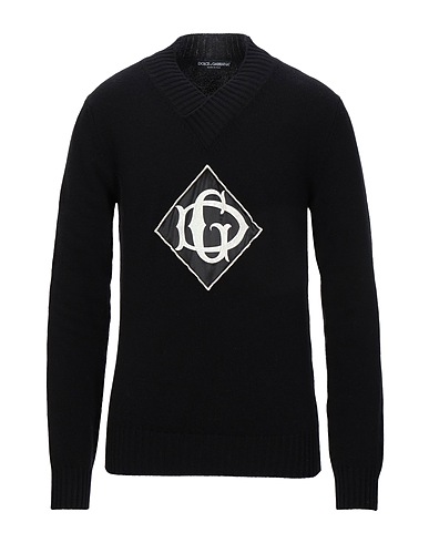 DOLCE&GABBANA Sweater Black 100% Virgin Wool, Viscose, Silk, Polyester