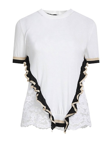 CAVALLI CLASS Jumper White 100% Cotton, Polyamide