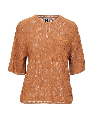 M MISSONI Jumper Brown 72% Cotton, 17% Viscose, 5% Wool, 4% Synthetic fibers, 2% Polyester