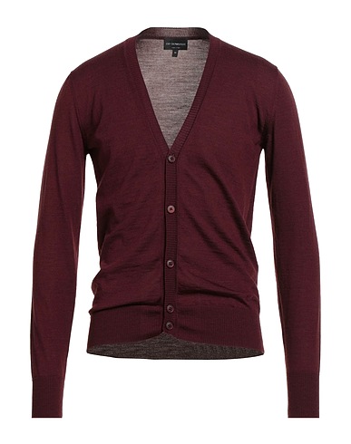 EMPORIO ARMANI Cardigan Burgundy 100% Virgin Wool