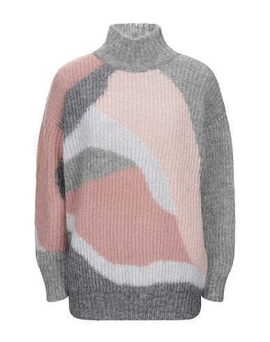 ALBERTA FERRETTI Polo neck Grey 67% Mohair wool, 28% Polyamide, 5% Other Fibres, Virgin Wool