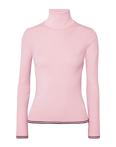 THOM BROWNE Polo neck Pink 98% Wool, 2% Viscose