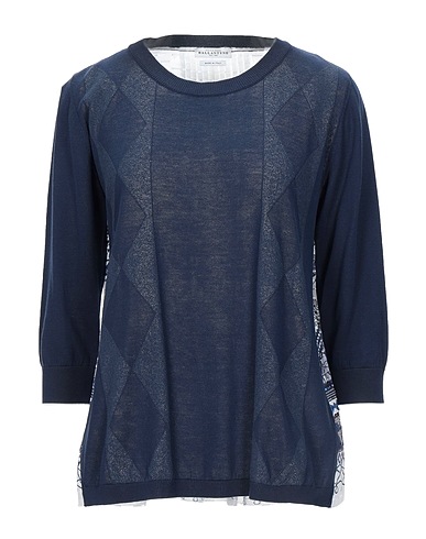 BALLANTYNE Jumper Midnight blue 98% Cotton, 2% Polyamide