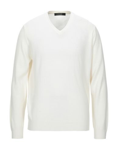 Vneck Sweaters In White