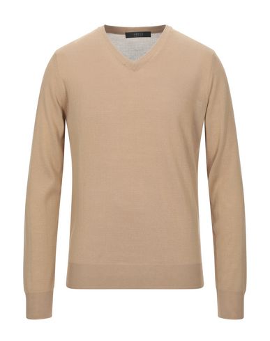 Vneck Sweaters In Camel