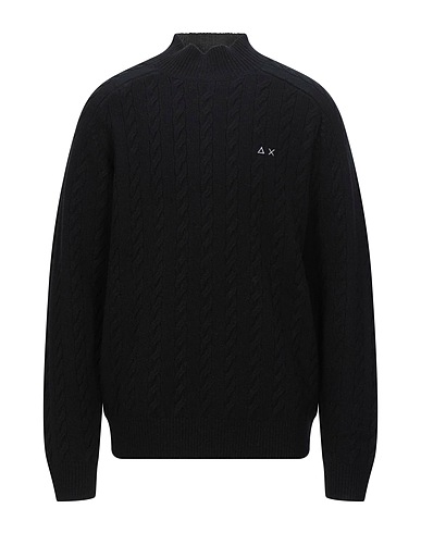 SUN 68 Polo neck Black 80% Wool, 20% Modal