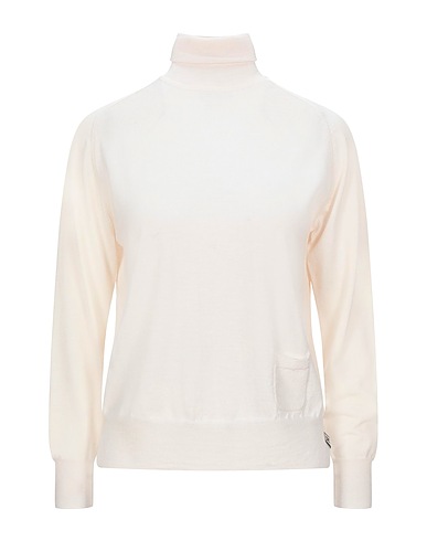 ELISABETTA FRANCHI Polo neck Ivory 90% Wool, 10% Cashmere