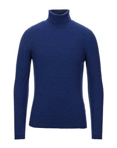GREY DANIELE ALESSANDRINI Turtleneck Blue 60% Wool, 30% Cashmere, 10% Polyamide