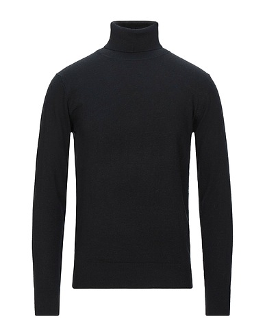 CASHMERE COMPANY タートルネック ブラック ウール 40% / カシミヤ 30% / ナイロン 15% / シルク 15%