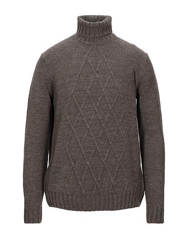 CRISTIANO FISSORE Rollkragenpullover Dunkelbraun 50% Acryl, 20% Wolle, 20% Alpakawolle, 10% Viskose
