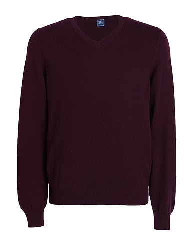 FEDELI Kaschmirpullover  Pflaume 100% Kaschmir