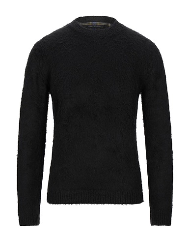 DANIELE ALESSANDRINI Jumper Black 75% Acrylic, 10% Viscose, 10% Wool, 5% Alpaca wool