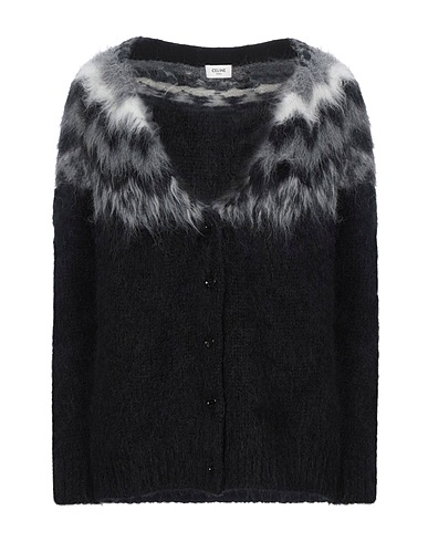 CELINE Cardigan Black 74% Alpaca wool, 22% Wool, 4% Polyamide