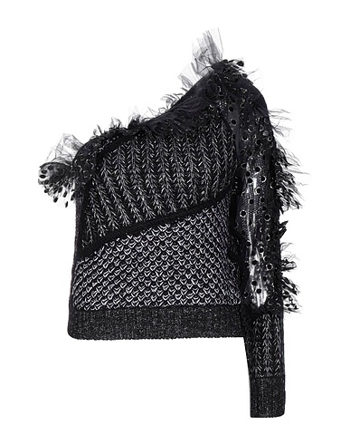 ALBERTA FERRETTI Jumper Black 100% Polyester, Polyamide, Mohair wool, Virgin Wool, Viscose