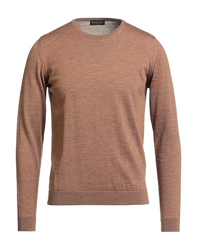 ROBERTO COLLINA Pullover Marrone 100% Lana Merino