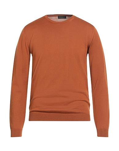 ROBERTO COLLINA Pullover Cuoio 100% Lana Merino